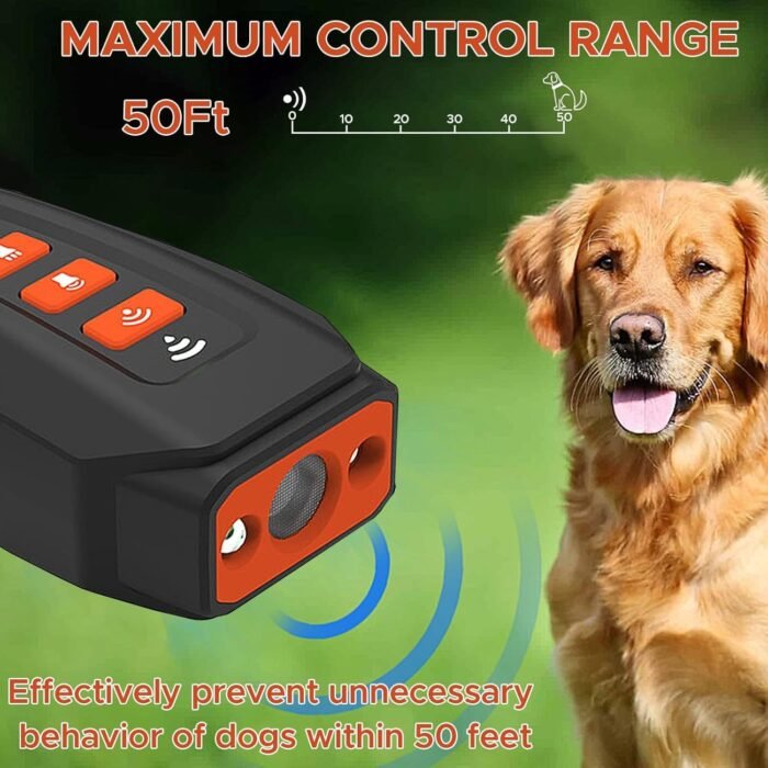 2025 Upgraded Anti Barking Device for Dogs, Ultrasonic Dog Bark Deterrent, Dog Bark Deterrent Devices, Best Anti-Barking Device, 3 Modes & LED Light Portable Indoor & Outdoor - Image 3