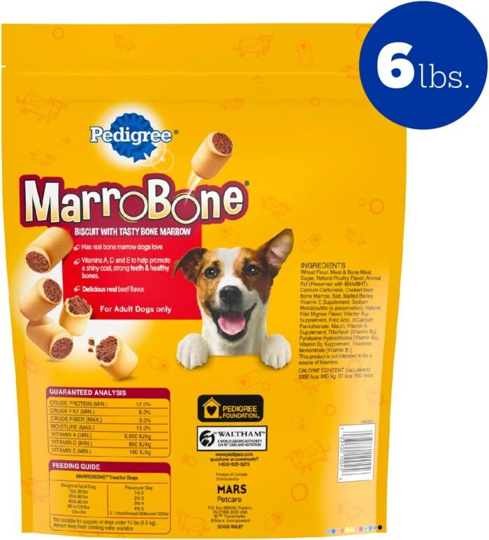 Pedigree Dry Dog Treats MarroBone, Real Beef Flavor, 6 lb. Bag (Pack of 1) - Image 3
