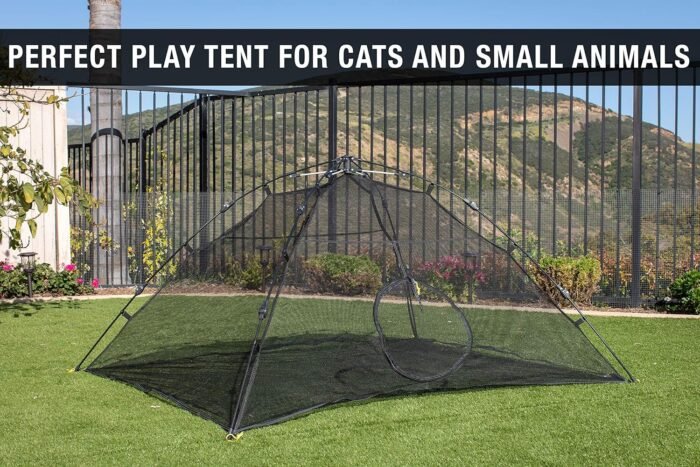 Outback Jack Cat Tent Large for Outdoor or Indoor Enclosures - Portable Playhouse Play Tents for Outside or Inside Cats & Small Animals, Kitten House Happy Habitat - Image 3
