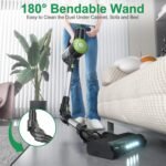 Cordless Vacuum Cleaner, Lightweight Stick Vacuum Cleaner, 6 in 1, Self-Standing with Powerful Suction, 180° Bendable Wand Rechargeable Cordless Vacuum for Hardwood Floor (Green) - Image 4