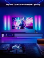 Govee Glide LED Wall Lights, RGBIC Wall Lights, Works with Alexa and Google Assistant, Smart Glide Lively Light Bars for Gaming Room and Streaming, Multicolor Glide Sconces, 6 pcs - Image 3