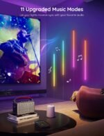 Govee Glide LED Wall Lights, RGBIC Wall Lights, Works with Alexa and Google Assistant, Smart Glide Lively Light Bars for Gaming Room and Streaming, Multicolor Glide Sconces, 6 pcs - Image 4