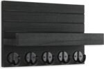 Key Holder for Wall, Decorative Key and Mail Holder with Shelf Has Large Hooks for Bags, Coats, Umbrella – Paulownia Wood Key Hanger with Mounting Hardware (9.8”W x 6.7”H x 4.2”D) - Image 3