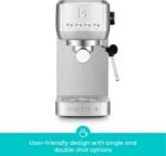 CASABREWS 3700 Essential Espresso Machine 20 Bar, Stainless Steel Cappuccino & Latte Machine with Steam Frother for Home, 43.9oz Water Tank, Silver - Image 3