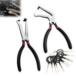 2 Pcs Electrical Disconnect Pliers, Electrical Connector Pliers, Electrical Plug Pliers for Removing Automotive Push tab Style Electrical connectors (Straight+60 Degree) - Image 2