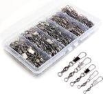 200PCS Barrel Snap Swivel Fishing Accessories, Premium Fishing Gear Equipment with Ball Bearing Swivels Snaps Connector for Quick Connect Fishing Lures - Image 2