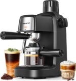 3.5Bar Espresso Machine with Milk Frother, 800W Compact Espresso and Cappuccino Machine with Preheating Function, 4 Cup Espresso Maker for Cappuccino or Latte, Gift for Coffee Lover - Image 2