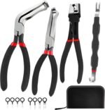 4 Pieces Electrical Disconnect Pliers for Cars, Electrical Connector Separator Tool and Automotive Electrical Connector Disconnect Pliers,Fuel Line Petrol Clip (Black 4 PCS) - Image 2