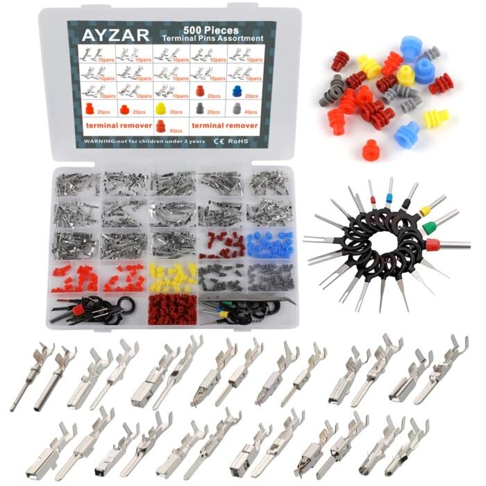 500Pcs Connector Terminal Pin Wire Harness Pins Automotive Auto Car Electrical Connector Pins Motorcycle ATV 1/1.5/1.8/2.2/2.8/3.5mm - Image 2