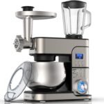 6-IN-1 Stand Mixer, LCD Display Kitchen Electric Mixer, 6.5QT Stainless Steel Bowl, Multi-Function Kitchen Blender With Dough Hook, Whisk, Beater, Meat Grinder, Splash Guard - Image 2