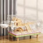 8 in 1 Acrylic Hamster Cage with All Accessories,2-Layer Hamster House with Full Transparent Viewing,Top Open Mouse Cage for Pet Mice,Hamster Habitat for Dwarf Hamster,Gerbils;18.5"x11.8"x14.6" - Image 2