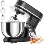 800W Stand Mixer with 5.3QT Bowl, 6-Speed with Pulse Electric Kitchen Mixer, Food Mixer with Dough Hook, Whisk, Beater Tilt-Head & Non-Slip Base for Cookie, Cake, Bread & Baking-Black - Image 2