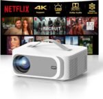 [AI Movin 2.0 System/1200 ANSI/Auto Focus] Projector with WiFi and Bluetooth, Outdoor-Projector 30W DoIby Audio APPS Built-in, Lisowod 1080P Smart Portable 4K Proyector with HDR10+ 2025 Upgraded - Image 2