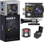 AKASO Brave 4 4K30fps 20MP WiFi Action Camera Ultra Hd with EIS 131ft Waterproof Camera Remote Control 5xZoom Underwater Camcorder with 2 Batteries and Bicycle Helmet Accessories Kit - Image 2
