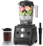 Aeitto Blenders for Kitchen with 1800W Motor, 68Oz. Large Capacity, 2-in-1 Blender & Grinder Combo, BPA-Free Countertop Professional Blender for Smoothies, Ice Crush, Frozen Drinks, Black - Image 2
