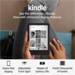 Amazon Kindle 16 GB (newest model) - Lightest and most compact Kindle, now with faster page turns, and higher contrast ratio, for an enhanced reading experience - Black - Image 2