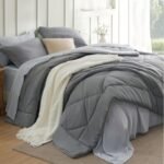 Bedsure Queen Comforter Set - 7 Pieces Reversible Grey Bedding, Queen Size Bed Set for All Seasons, Bed in a Bag with Down Alternative Comforter, Sheets, Pillowcases & Shams - Image 2