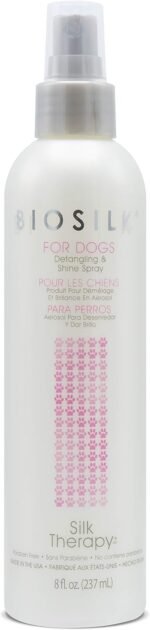 BioSilk for Dogs Silk Therapy Detangling Plus Shine Mist for Dogs | Best Detangling Spray for All Dogs & Puppies for Shiny Coats and Dematting | 8 Oz Bottle (Packaging May Vary) - Image 2