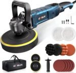 Buffer Polisher, 6 Inch/7 Inch 1600W Rotary Car Buffer Polisher Waxer, 7 Variable Speed 1000-3500 RPM, Detachable Handle for Car, Boat Sanding, Polishing, Waxing - Image 2