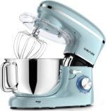 CHeflee Stand Mixer,660W 6+P With 6.5QT Stainless Steel Bowl,Dough Hook, Wire Whip & Beater,for Most Home Cooks,Blue - Image 2