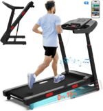 CIIHI Treadmill with Auto Incline - Adjustable Height Handrail 15% Auto Incline Treadmill with 400 lbs Capacity - Foldable Running Machine for Home with APP, Voice Control and Speaker - 8.7 MPH - Image 2