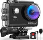 COOAU 4K 20MP Wi-Fi Action Camera External Microphone Remote Control Underwater 40M Waterproof Sport Camera Time Lapse with 2X1200mAh Batteries and 20 Accessories - Image 2