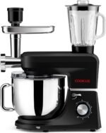 COOKLEE 6-IN-1 Stand Mixer, 8.5 Qt. Multifunctional Electric Kitchen Mixer with 9 Accessories for Most Home Cooks, SM-1507BM (Black) - Image 2