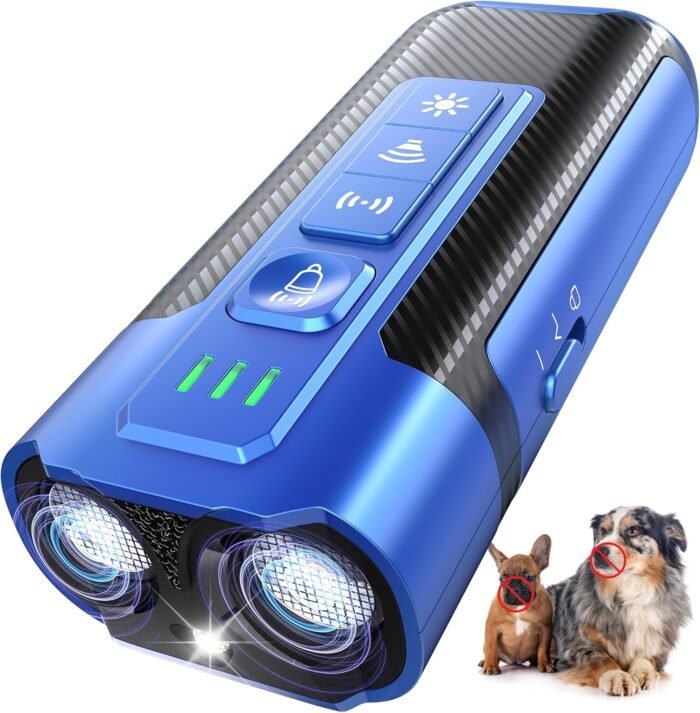 Dog Bark Deterrent Devices-Ultrasonic Anti Barking Device for Dogs with 50ft Range, Rechargeable No Barking Device for Own or Neighbor's Dogs, Portable Safe for Dogs/Humans | Indoor/Outdoor Use-Blue - Image 2