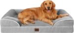 EHEYCIGA Orthopedic Dog Beds for Extra Large Dogs 44x32Inch, Waterproof Memory Foam XL Pet Bed with Sides, Non-Slip and Egg-Crate Foam Big Dog Couch Bed with Washable Removable Cover, Grey - Image 2