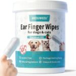 Ear Cleaner Finger Wipes 60 Counts, Dog Ear Cleaner, Grooming Kit Care for Dogs and Cats, Soft & Easy Otic Cleaning Pads, Remove Wax, Dirt & Stop Smelly, Itchy, Non-Irritating, Coconut Scent - Image 2