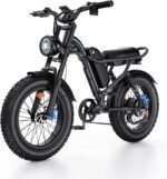 Electric Bike for Adults 1000W(Peak) Motor with 750Wh Removable Battery,20" Fat Tire Electric Bike 28MPH Max Speed 7 Speed Gears,Dual Spring Shock Suspension,E Bike for Adults - Image 2