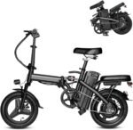 Electric Bike for Adults, Ebike, Electric Bicycle with 576WH Removable Battery,14"/26" Folding Ebike, 20MPH,20+ Miles(MAX),500W High Motor,Multi-Shock Absorption,UL 2849,Commuting Mini E Bikes - Image 2