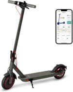 Electric Scooter for Adults, Folding E Scooter with 350W/500W Motor 15Mph Top Speed 12 Miles Long Range, Commuting Motorized Kick Scooters (Red- 8.5" Tires 15MPH 12 Miles Range) - Image 2