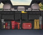 Femuar Car Trunk Organizer, Large Capacity Backseat Trunk Organizer (42"*18"), Collapsible Car Storage Bag with 8 Pockets, SUV/MPV/Truck - Black - Image 2