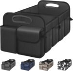 Femuar Car Trunk Organizer with Large Capacity Waterproof Car Accessories for Women & Men, Collapsible Trunk Organizer for Suv/Jeep/Sedan (Black, Standard) - Image 2