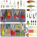 Fishing Lures Kit for Freshwater Bait Tackle Kit for Bass Trout Salmon Fishing Accessories Tackle Box Including Spoon Lures Soft Plastic Worms Gifts for Men - Image 2