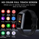 Fitness Tracker with Heart Rate/Blood Oxygen/Sleep Monitor, 20+ Sports Modes Smart Watches for Women/Men, Activity & Step Tracker Smart Watch for Android/iOS Phones (Black) - Image 2