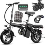 Folding Electric Bike for Adults and Teens, 560W Motor 24MPH Compact Commuter Ebike, 32 Miles Range, 48V 10Ah Battery, 3-Level Pedal Assist, 14" Foldable Mini Electric Bicycle, UL 2849 Certified - Image 2