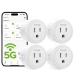 GHome Smart 5G 15A WiFi Smart Plug Compatible with Alexa and Google Home, Outlet Timer Smart Home WiFi Outlet Timer with Remote Control, 5GHz and 2.4GHz Wi-Fi Sockets, ETL FCC Listed, White, 4 Pack - Image 2