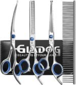 GLADOG Professional 5 in 1 Dog Grooming Scissors Set with Safety Round Tips, Sharp and Heavy-duty Pet Grooming Shears for Cats - Image 2