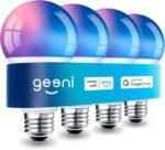 Geeni Prisma Plus 800 Dimmable Smart Light Bulbs with 2.4 GHz Wi-Fi Connectivity – Color-Changing & Tunable White, A19 LED Smart Bulb – Works with Alexa & Google, 4-Pack - Image 2