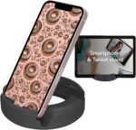GoDonut – Phone Stand Original – Cell Phone Holder + Tablet Stand Desk Organizer – Compatible with Tablet, iPhone 17 16 15 14 Pro Max, Android & Most Smartphones - Black - Image 2
