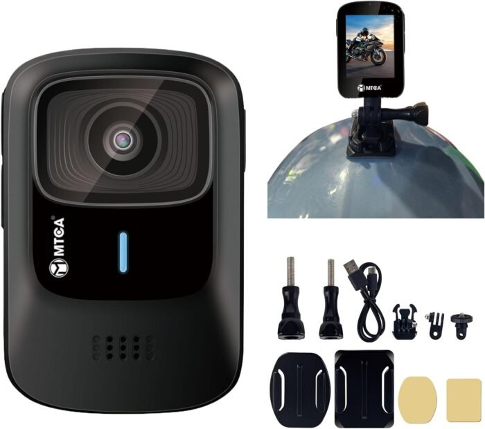 Helmet Action Camera – 4K Ultra HD 16MP Waterproof Sports Cam, 145° Wide-Angle, Includes Helmet Mount & Accessories for Motorcycle, Bike & Outdoor Adventures(can Connect Phone via WiFi) - Image 2
