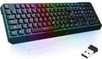 KLIM Chroma Wireless Keyboard – RGB Backlit Gaming, Rechargeable Battery, PC Keyboard, Durable & Water-Resistant, Compatible with PS4, PS5 & Mac - Black - Image 2
