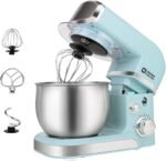 Kitchen in the box Stand Mixer,3.2Qt Small Electric Food Mixer,6 Speeds Portable Lightweight Kitchen Mixer for Daily Use with Egg Whisk,Dough Hook,Flat Beater (Blue) - Image 2