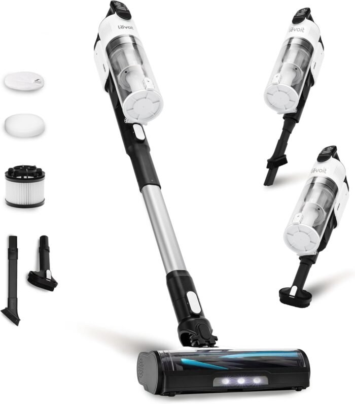 LEVOIT Cordless Vacuum Cleaner, Stick Vac with Tangle-Resistant Design, Up to 50 Minutes, Powerful Suction, Rechargeable, Lightweight, and Versatile for Carpet, Hard Floor, Pet Hair, LVAC-200 - Image 2