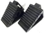 MAXXHAUL 70472 Solid Rubber Heavy Duty Black Wheel Chock 2-Pack, 8" x 4" x 6" - Image 2