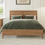 Merax Modern Solid Wood King Size Platform Bed with Headboard,No Box Spring Needed,Easy Assembly,Natural - Image 2