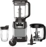 Ninja Blender, Compact Kitchen System, 1200W, 3 Functions for Smoothies, Dough & Frozen Drinks with Auto-IQ, 72-oz.* Blender Pitcher, 40-oz. Processor Bowl & 18-oz. Single-Serve Cup, Grey, AMZ493BRN - Image 2
