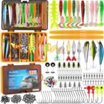 PLUSINNO Fishing Lures, 137Pcs Tackle Box with Tackle Included, Crankbaits, Spoon, Hooks, Weights & Other Accessories, Fishing Bait Lure Gear Kit Gift for Men Bass Freshwater - Image 2
